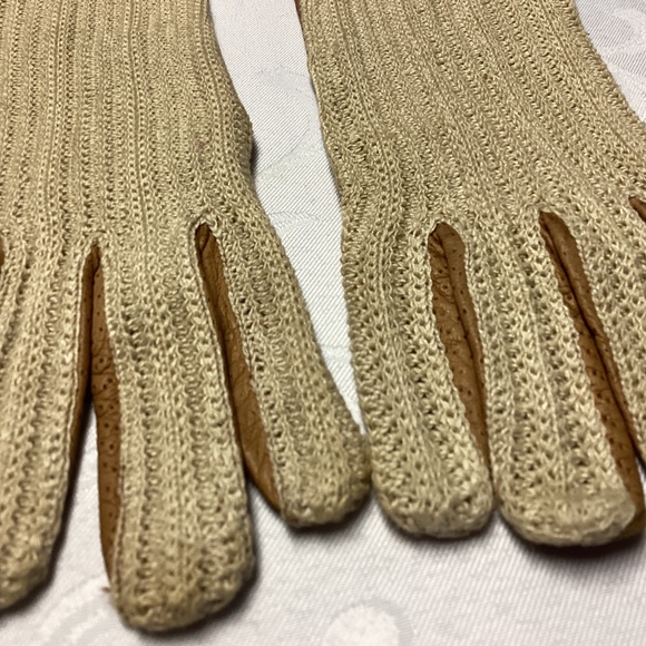 Ladies, gloves, crochet, and real leather vintage see description below - Picture 6 of 6